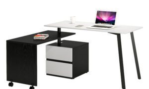 ENCT-3556 - Computer Table with Movable Side Table